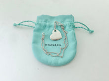 Carica l'immagine nel visualizzatore di Gallery, Authentic Tiffany &amp; Co. Puffy Heart Necklace Puff Stencil Double Pendant Sterling Silver Necklace
