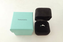 Load image into Gallery viewer, Authentic Tiffany &amp; Co. Diamond Ring Platinum Solitaire Harmony .25 Carat Wedding Engagement Diamond Ring Size 4.75
