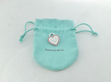 Cargar imagen en el visor de la galería, Authentic Tiffany &amp; Co. Return to Tiffany Heart Charm Red Enamel Sterling Silver Size Medium Pendant Necklace
