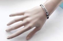 Carica l'immagine nel visualizzatore di Gallery, Authentic Tiffany &amp; Co. Atlas Bracelet Sterling Silver Black Enamel Pendant Rubber Cord Bracelet
