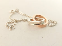 Load image into Gallery viewer, Authentic Tiffany Co. 1837 Interlocking Circles Bracelet Sterling Silver Rubedo Metal 925 T CO 1837
