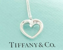 Carregar imagem no visualizador da galeria, Authentic Tiffany &amp; Co. Paloma Picasso Heart Necklace Tenderness Modern Heart Sterling Silver Pendant Necklace
