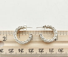 Load image into Gallery viewer, Authentic Tiffany &amp; Co. Mesh Earrings Sterling Silver Somerset Small Hoop Pierced Earrings
