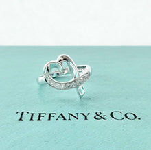 Load image into Gallery viewer, Authentic Tiffany &amp; Co. Paloma Picasso Gold Diamond Heart Ring 18K White Gold Loving Heart Diamond Ring Size 5.5
