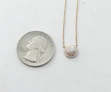 Carica l'immagine nel visualizzatore di Gallery, Authentic Tiffany &amp; Co. Soleste Diamond Pendant Necklace Double Halo Round Cut Solitaire Diamonds Rose Gold Necklace
