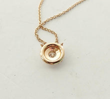 Carica l'immagine nel visualizzatore di Gallery, Authentic Tiffany &amp; Co. Soleste Diamond Pendant Necklace Double Halo Round Cut Solitaire Diamonds Rose Gold Necklace
