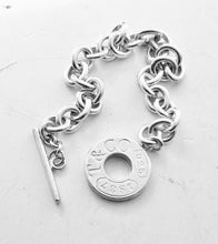 Load image into Gallery viewer, Authentic Tiffany &amp; Co. 1837 Bracelet Toggle Clasp Bracelet Link Sterling Silver 925 T Co Bracelet
