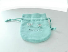 Carica l'immagine nel visualizzatore di Gallery, Authentic Tiffany &amp; Co. Bow Earrings Pierced Sterling Silver Size Mini Bows BowTie Earrings
