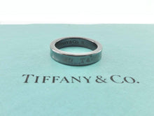 Load image into Gallery viewer, Authentic Tiffany &amp; Co. 1837 Narrow Titanium Ring T Co Concave Thin Band Ring Size 5
