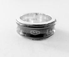 Load image into Gallery viewer, Authentic Tiffany &amp; Co. 1837 Medium Ring Titanium Sterling Silver T Co Concave Band Ring Size 6.5
