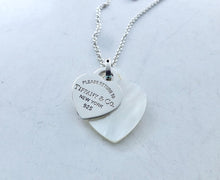 Carica l'immagine nel visualizzatore di Gallery, Authentic Return to Tiffany Hearts Necklace Sterling Silver White Mother of Pearl Tiffany &amp; Co. Heart Tag Pendants Necklace
