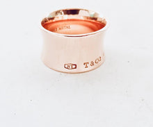 Load image into Gallery viewer, Authentic Tiffany Co. 1837 Rubedo Ring Wide T &amp; Co NY Concave Metal Ring Size 6.5
