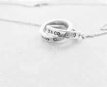 Load image into Gallery viewer, Authentic Tiffany and Co. 1837 Interlocking Circles Pendant Sterling Silver Necklace Small
