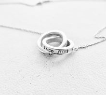 Load image into Gallery viewer, Authentic Tiffany and Co. 1837 Interlocking Circles Pendant Sterling Silver Necklace Small
