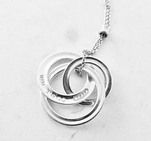 Load image into Gallery viewer, Authentic Tiffany &amp; Co. 1837 Interlocking Circles Necklace Pendant Sterling Silver Necklace Size Small
