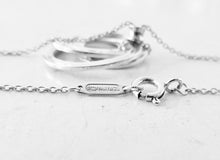 Load image into Gallery viewer, Authentic Tiffany &amp; Co. 1837 Interlocking Circles Necklace Pendant Sterling Silver Necklace Size Small
