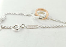 Load image into Gallery viewer, Authentic Tiffany Co. 1837 Interlocking Circles Bracelet Sterling Silver Rubedo Metal 925 T CO 1837
