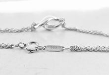 Carica l'immagine nel visualizzatore di Gallery, Authentic Tiffany Co. Infinity Necklace Sterling Silver Figure 8 Double Chain Vintage Necklace 16 Inches

