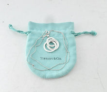 Load image into Gallery viewer, Authentic Tiffany &amp; Co. 1837 Interlocking Circles Necklace Pendant Sterling Silver Necklace Size Small
