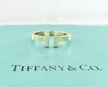 Load image into Gallery viewer, Authentic Tiffany T Square Gold Ring 18K Yellow Gold Tiffany &amp; Co. Band Ring Size 8.5
