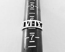 Load image into Gallery viewer, Authentic Tiffany &amp; Co. Atlas Pierced Ring, Roman Numerals Sterling Silver Ring Size 6
