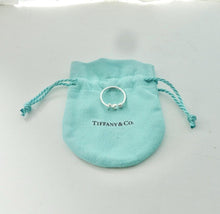 Load image into Gallery viewer, Authentic Tiffany &amp; Co. Paloma Picasso Graffiti X Wire Ring Diamond Sterling Silver XO Love Kisses Band Ring Size 6.5
