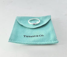 Load image into Gallery viewer, Authentic Tiffany &amp; Co. Elsa Peretti Ruby Ring Sterling Silver Red Ruby Round-Cut Stackable Band Ring Size 5.5
