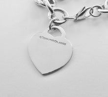 Carregar imagem no visualizador da galeria, Authentic Tiffany &amp; Co. Return to Tiffany XL Heart Tag Bracelet Sterling Silver Link Bracelet Size Medium 7.5 Inches
