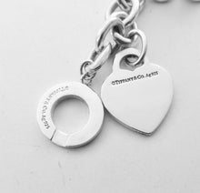 Carregar imagem no visualizador da galeria, Authentic Return to Tiffany Heart Toggle Bracelet Tiffany &amp; Co. Heart Tag Sterling Silver Clasp Link Bracelet Size Large
