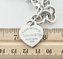 Carica l'immagine nel visualizzatore di Gallery, Authentic Tiffany &amp; Co. Return to Tiffany Heart Tag Bracelet Sterling Silver Link Bracelet Size Medium 7.5 Inches
