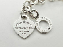 Carregar imagem no visualizador da galeria, Authentic Return to Tiffany Heart Toggle Bracelet Tiffany &amp; Co. Heart Tag Sterling Silver Clasp Link Bracelet Size Large
