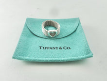 Load image into Gallery viewer, Authentic Tiffany &amp; Co. Somerset Mesh Heart Ring Sterling Silver Band Ring Size 8
