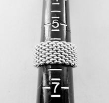 Load image into Gallery viewer, Authentic Tiffany &amp; Co. Somerset Mesh Ring Sterling Silver Band Ring Size 6
