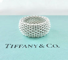 Load image into Gallery viewer, Authentic Tiffany &amp; Co. Somerset Mesh Domed Ring Sterling Silver Band Ring Size 7.5
