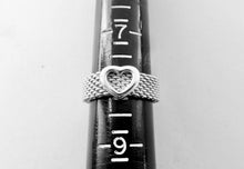Load image into Gallery viewer, Authentic Tiffany &amp; Co. Somerset Mesh Heart Ring Sterling Silver Band Ring Size 8
