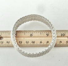 Load image into Gallery viewer, Authentic Tiffany &amp; Co. Somerset Mesh Bracelet Sterling Silver Domed Bangle Bracelet
