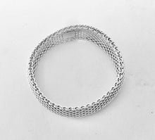 Load image into Gallery viewer, Authentic Tiffany &amp; Co. Somerset Mesh Bracelet Sterling Silver Bangle Bracelet
