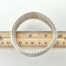 Load image into Gallery viewer, Authentic Tiffany &amp; Co. Somerset Mesh Bracelet Sterling Silver Bangle Bracelet
