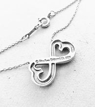 Carregar imagem no visualizador da galeria, Authentic Tiffany &amp; Co. Paloma Picasso Double Loving Heart Necklace Sterling Silver Pendant Necklace
