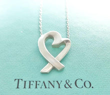 Carregar imagem no visualizador da galeria, Authentic Tiffany &amp; Co. Paloma Picasso Heart Necklace Sterling Silver Loving Heart Large Pendant Necklace 20 Inches
