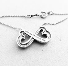 Carregar imagem no visualizador da galeria, Authentic Tiffany &amp; Co. Paloma Picasso Double Loving Heart Necklace Sterling Silver Pendant Necklace
