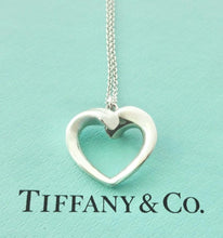 Carregar imagem no visualizador da galeria, Authentic Tiffany &amp; Co. Paloma Picasso Heart Necklace Tenderness Modern Heart Sterling Silver Pendant Necklace
