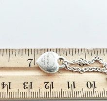 Laden Sie das Bild in den Galerie-Viewer, Authentic Return to Tiffany Full Heart Necklace Sterling Silver Tiffany &amp; Co. Size Mini Heart Tag Pendant Necklace
