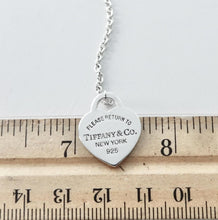 Load image into Gallery viewer, Authentic Return to Tiffany Lovestruck Heart Tag Necklace Sterling Silver Arrow Small Heart Toggle Clasp Necklace
