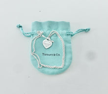 Load image into Gallery viewer, Authentic Return to Tiffany Lovestruck Heart Tag Necklace Sterling Silver Arrow Small Heart Toggle Clasp Necklace
