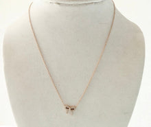 Load image into Gallery viewer, Authentic Tiffany &amp; Co Bow Necklace Rose Gold Diamond Mini Bow Pendant Necklace (Copy)
