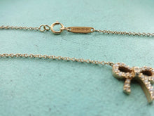 Load image into Gallery viewer, Authentic Tiffany &amp; Co Bow Necklace Rose Gold Diamond Mini Bow Pendant Necklace (Copy)
