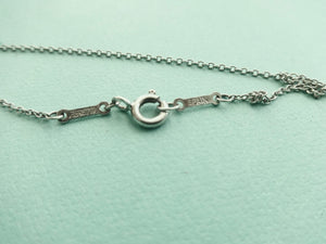 Authentic Tiffany & Co. Elsa Peretti Heart Necklace 16mm Open Heart Sterling Silver Pendant Necklace