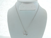 Load image into Gallery viewer, Authentic Tiffany &amp; Co. Elsa Peretti Diamond Open Heart Necklace Sterling Silver Two Diamonds Pendant Necklace
